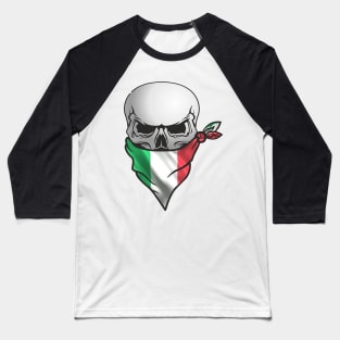 Italian Skull Bandana Baseball T-Shirt